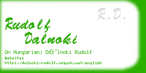 rudolf dalnoki business card